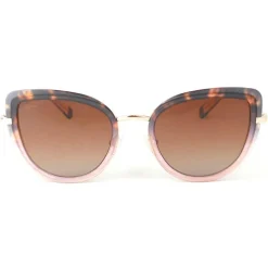 Lunettes de soleil Binocle Eyewear Giulia Shiny Gold Black Pink Tortoise Gradient Grey Polarized