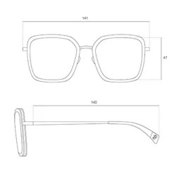 Lunettes de soleil Binocle Eyewear Paloma Gold Black Grey Polarized