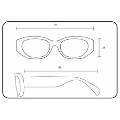 Lunettes de soleil Binocle Eyewear Lena Shiny Black Gradient Grey Polarized