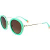 Lunettes de soleil Binocle Eyewear Olivia Shiny Gold Pastel Green Gradient Grey Polarized