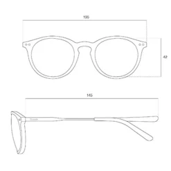 Lunettes de soleil Binocle Eyewear California Metal Gold Black Grey Polarized