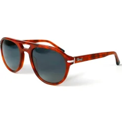 Lunettes de soleil Binocle Eyewear Bradley Shiny Orange Tortoise Gradient Grey Blue Polarized