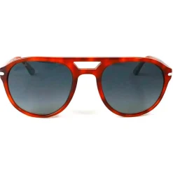 Lunettes de soleil Binocle Eyewear Bradley Shiny Orange Tortoise Gradient Grey Blue Polarized