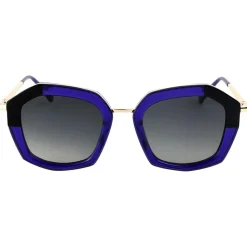 Lunettes de soleil Binocle Eyewear Rosalia Shiny Gold Purple Gradient Grey Polarized