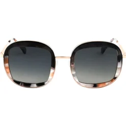 Lunettes de soleil Binocle Eyewear Selena Shiny Pink Gold Black Pink Tortoise Gradient Grey Polarized