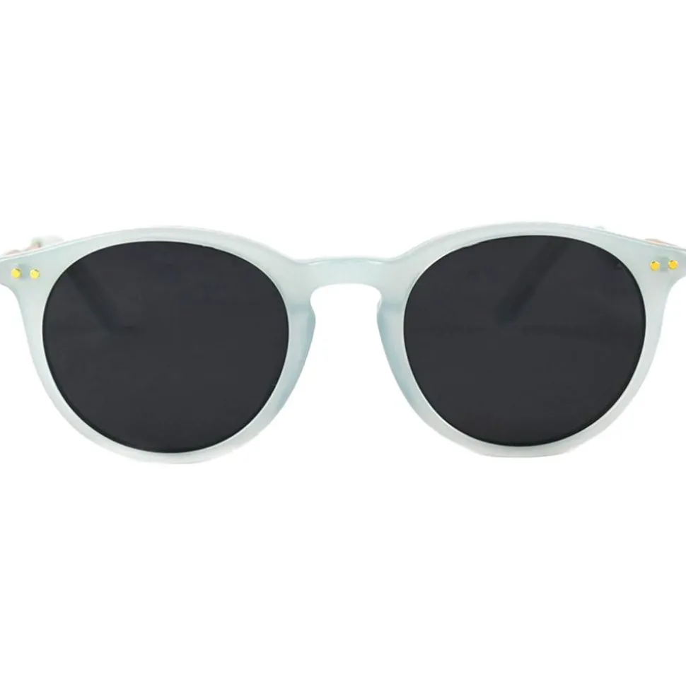 Lunettes de soleil Binocle Eyewear California Metal Menthe Or Brillant Grey Polarized