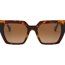 Lunettes de soleil Binocle Eyewear Victoria Shiny Tortoise Black Gradient Brown Polarized