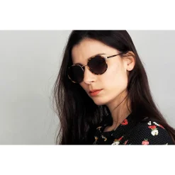 Lunettes de soleil Binocle Eyewear Coachella Gold Tortoise Brown Polarized