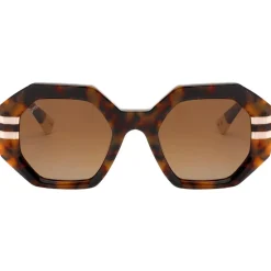 Lunettes de soleil Binocle Eyewear Claudia Shiny Cream Tortoise Gradient Brown Polarized