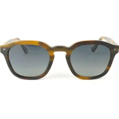 Lunettes de soleil Binocle Eyewear James Shiny Wood Tortoise Gradient Grey Polarized