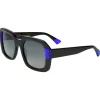 Lunettes de soleil Binocle Eyewear Isabella Shiny Black Blue Gradient Grey Polarized