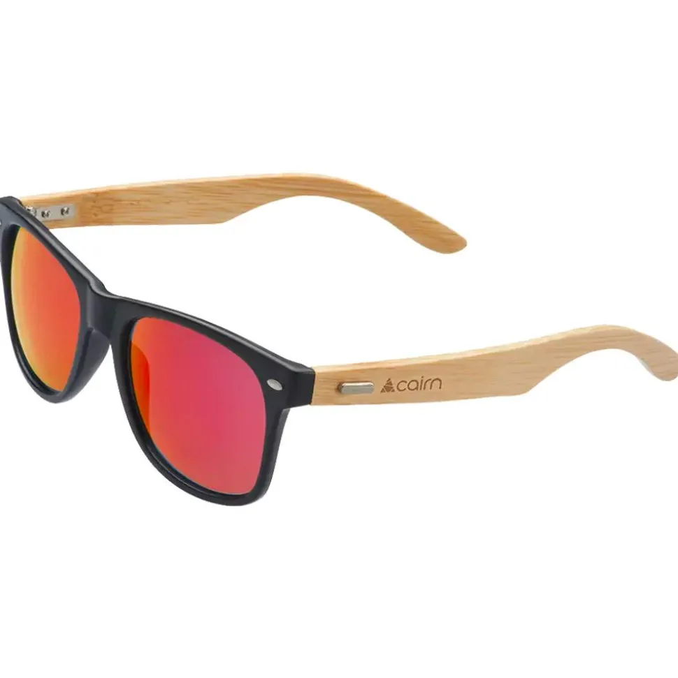 Lunettes de soleil Cairn Hybrid Mat Black Red Polarized