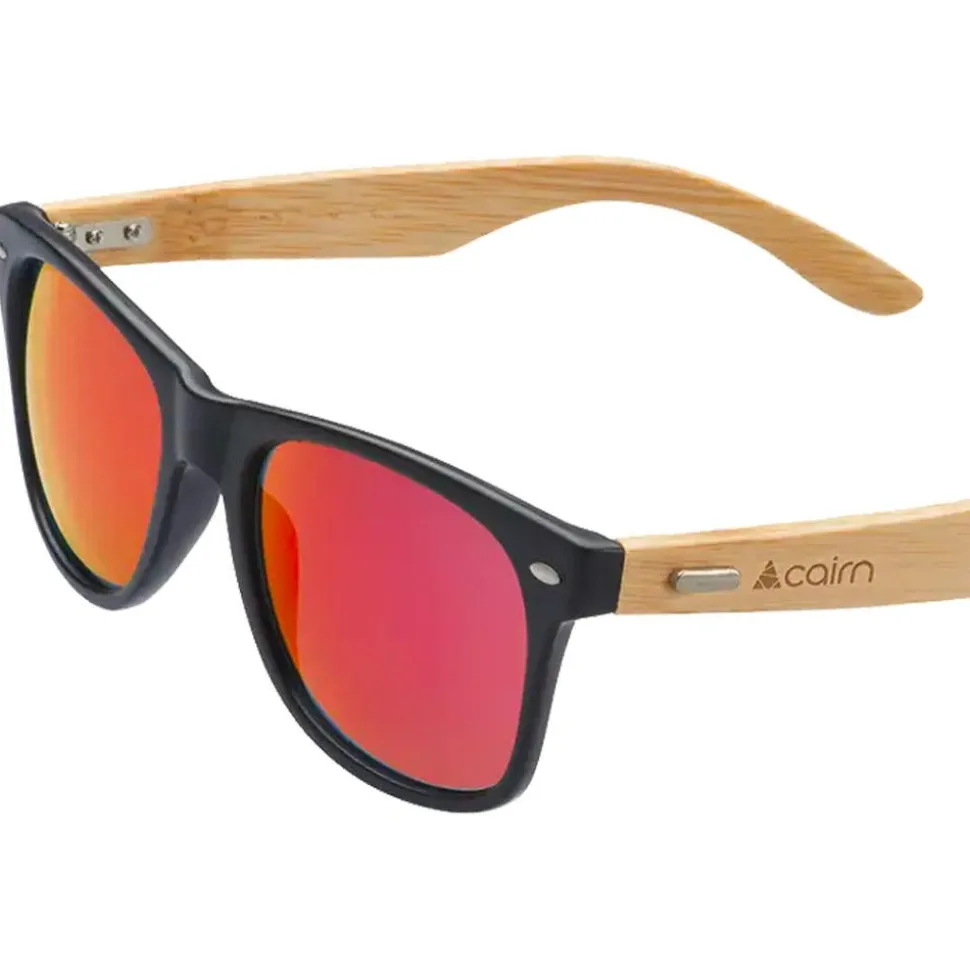 Lunettes de soleil Cairn Hybrid Mat Black Red Polarized