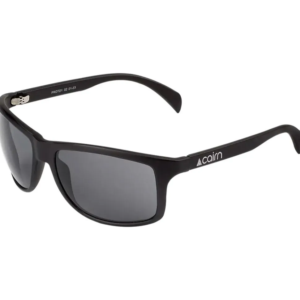 Lunettes de soleil Cairn Takao Mat Black Silver Polarized