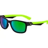 Lunettes de soleil Cebe Avatar Matte Black Lime Zon Blue Light Grey Green