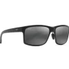 Lunettes de soleil Maui Jim  Pokowai Arch Noir Matte Gris Neutre MauiPure