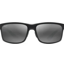 Lunettes de soleil Maui Jim  Pokowai Arch Noir Matte Gris Neutre MauiPure