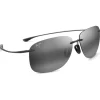Lunettes de soleil Maui Jim Hikina Matte Grey Maui Pure Lt Gris Neutre