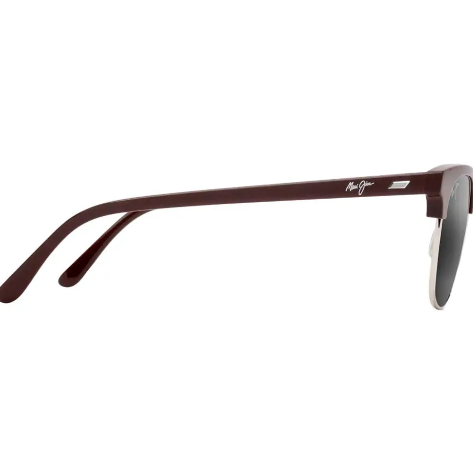 Lunettes de soleil Maui Jim Holomua Shiny Solid Brown Neutral Grey Mineral Superthin