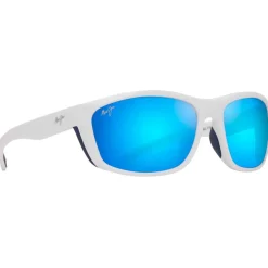Lunettes de soleil Maui Jim Nuu Landing Blanc Blue Hawaii Mineral Superthin