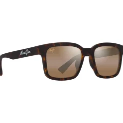 Lunettes de soleil Maui Jim Opiopio Asian Fit Havane Foncé Mat Bronze HCL MauiPure