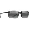 Lunettes de soleil Maui Jim Laulima Noir Mat Neutral Grey MauiPure