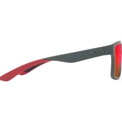 Lunettes de soleil Maui Jim The Flats Gris Foncé Rouge Hawaii Lava Mineral Superthin