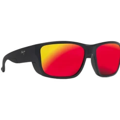 Lunettes de soleil Maui Jim Amberjack Matte Black Hawaii Lava MauiBrilliant