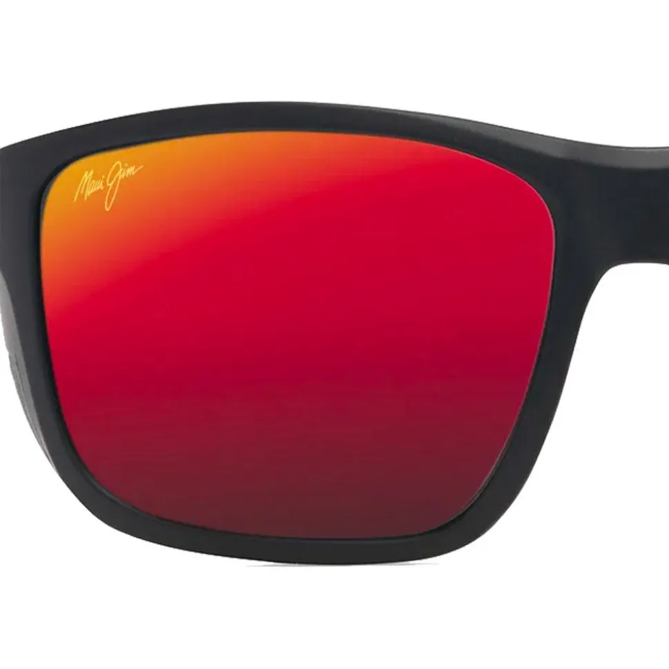 Lunettes de soleil Maui Jim Amberjack Matte Black Hawaii Lava MauiBrilliant