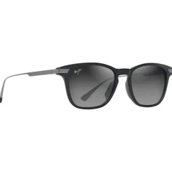 Lunettes de soleil Maui Jim Mana'olana Noir Brillant Gris Acier Neutral Grey MauiBrilliant