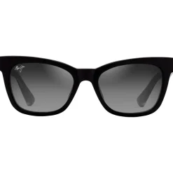 Lunettes de soleil Maui Jim Hiwahiwa Shiny Black Trans Light Grey Neural Grey Mineral Superthin