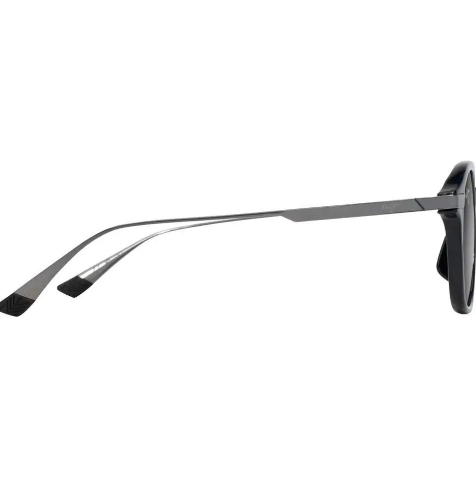 Lunettes de soleil Maui Jim Ka'ouo Asian Fit Noir Brillant Gris Acier Neutral Grey MauiBrilliant