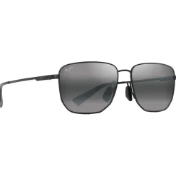 Lunettes de soleil Maui Jim Lamalama Asian Fit Noir Mat Gris Neutral Grey MauiPure