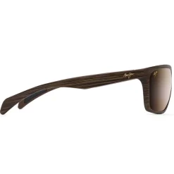 Lunettes de soleil Maui Jim Makoa Matte Brown Wood Grain Hcl Bronze Superthin Glass