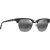Lunettes de soleil Maui Jim Holomua Matte Black Neutral Grey Mineral Superthin