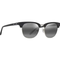 Lunettes de soleil Maui Jim Holomua Matte Black Neutral Grey Mineral Superthin