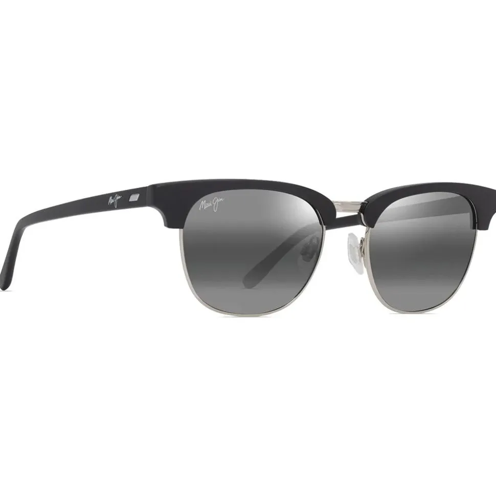 Lunettes de soleil Maui Jim Holomua Matte Black Neutral Grey Mineral Superthin