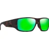 Lunettes de soleil Maui Jim Keha Asian Fit Havane Foncé Mat Maui Green Minéral SuperThin