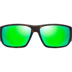 Lunettes de soleil Maui Jim Keha Asian Fit Havane Foncé Mat Maui Green Minéral SuperThin