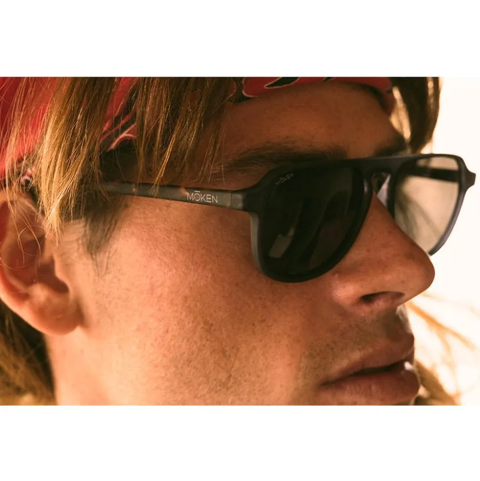 Lunettes de soleil Moken Vision Dude Navy Tortoise Grey Cat.3 Polarized