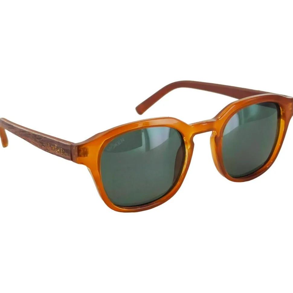 Lunettes de soleil Moken Vision Krafter Mustard Wood Green Cat.3 Polarized