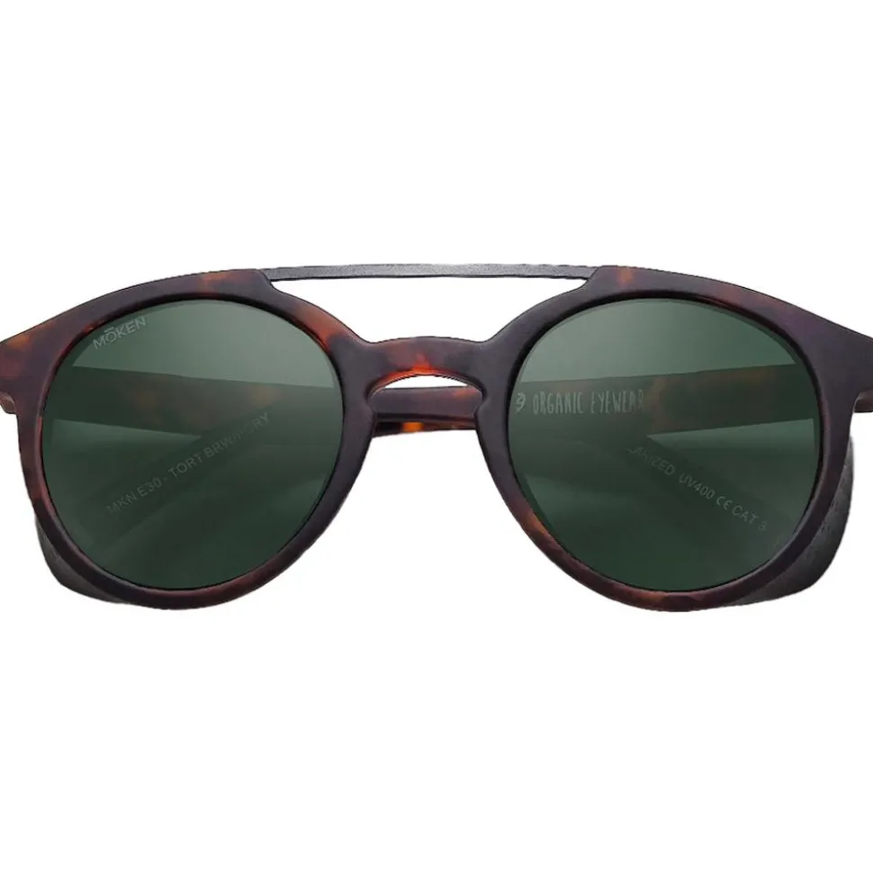Lunettes de soleil Moken Vision Hawkins Tortoise Black Green Polarized Cat.3