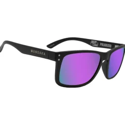 Lunettes de soleil Mundaka Optic Pozz' Black Matte Smoke Purple Revo Cx Polarized