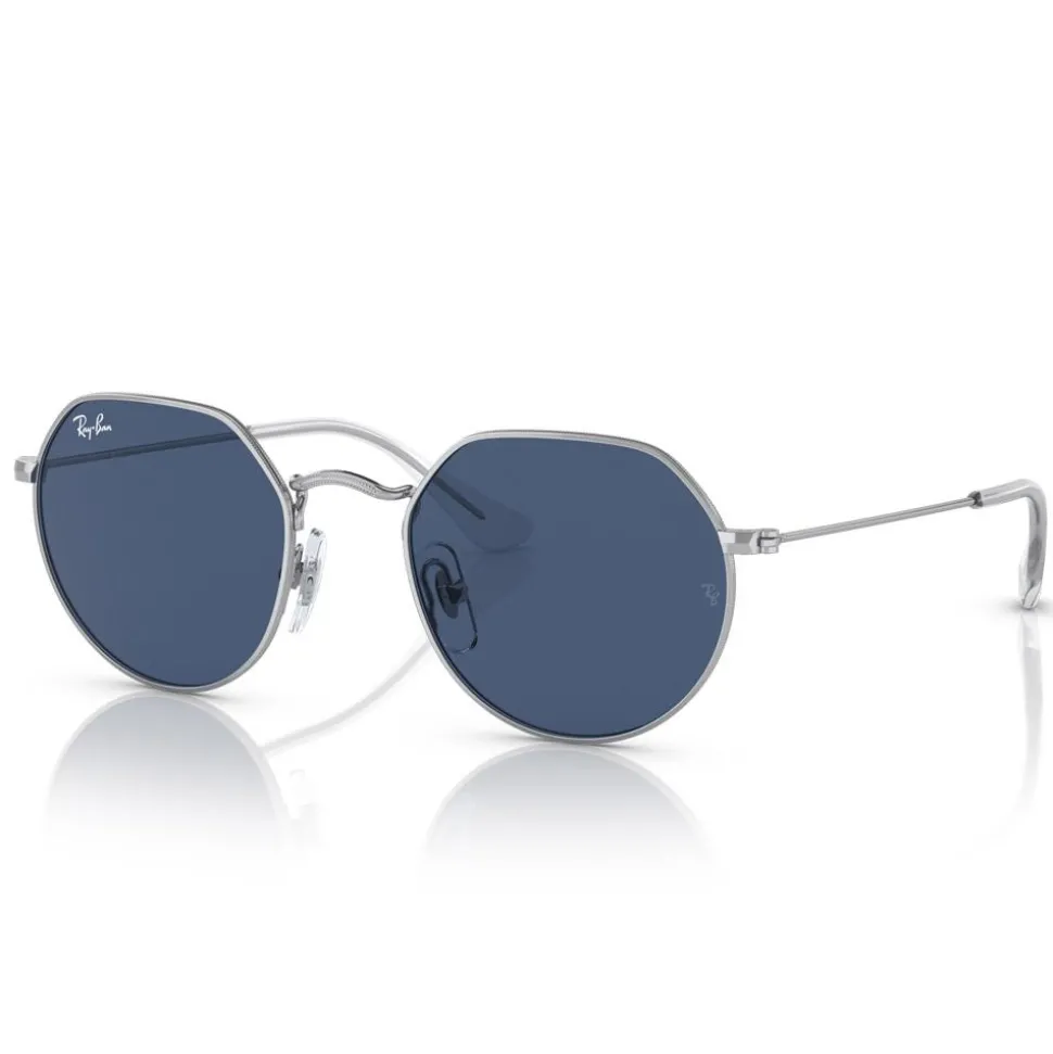 Lunettes de soleil Ray Ban Jack Kids Polished Silver Dark Blue