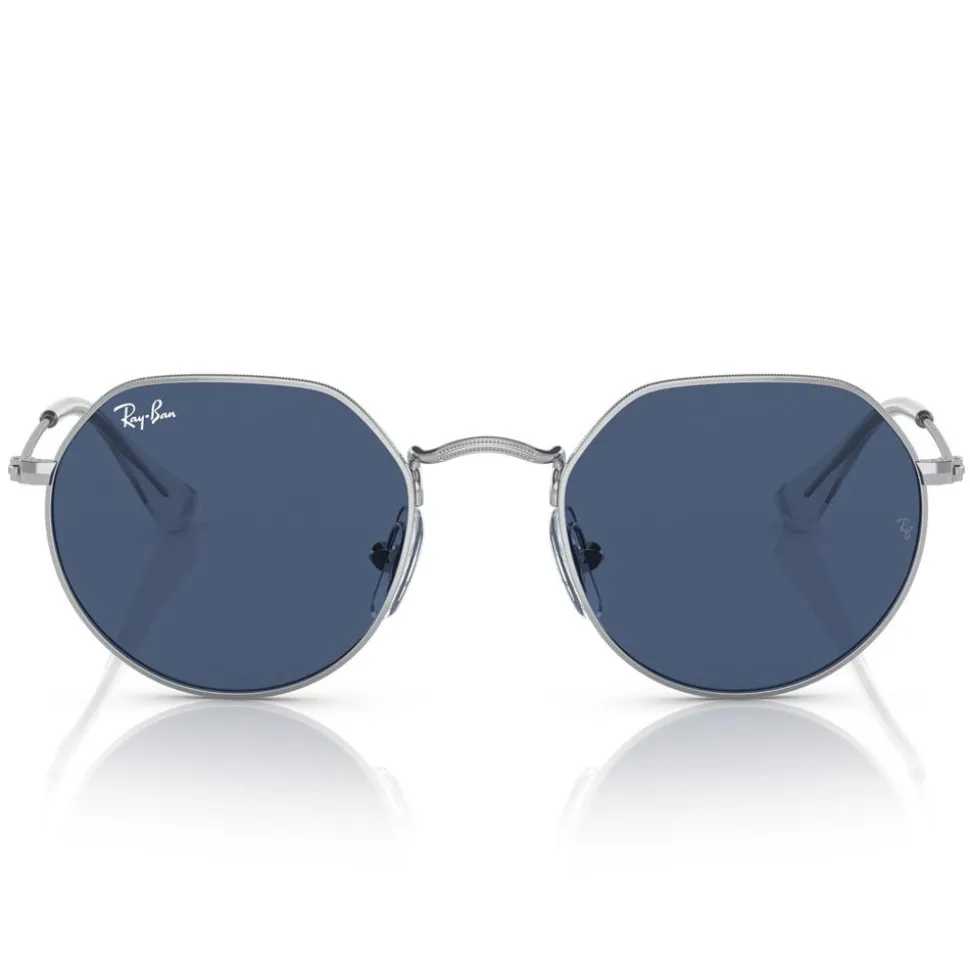 Lunettes de soleil Ray Ban Jack Kids Polished Silver Dark Blue
