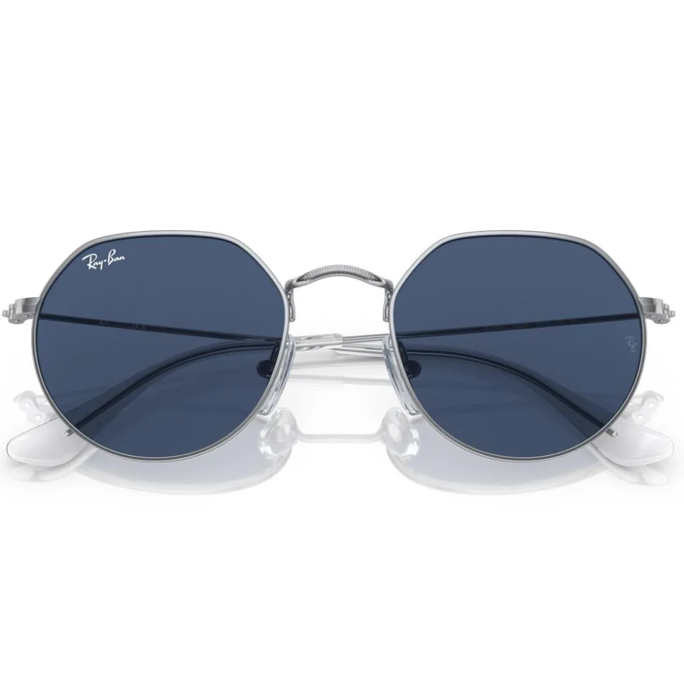 Lunettes de soleil Ray Ban Jack Kids Polished Silver Dark Blue