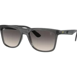 Lunettes de soleil Ray Ban RB4413M Scuderia Ferrari Collection Polished Transparent Grey Grey