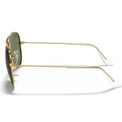 Lunettes de soleil Ray Ban Aviator Kids Polished Arista Gold Dark Green
