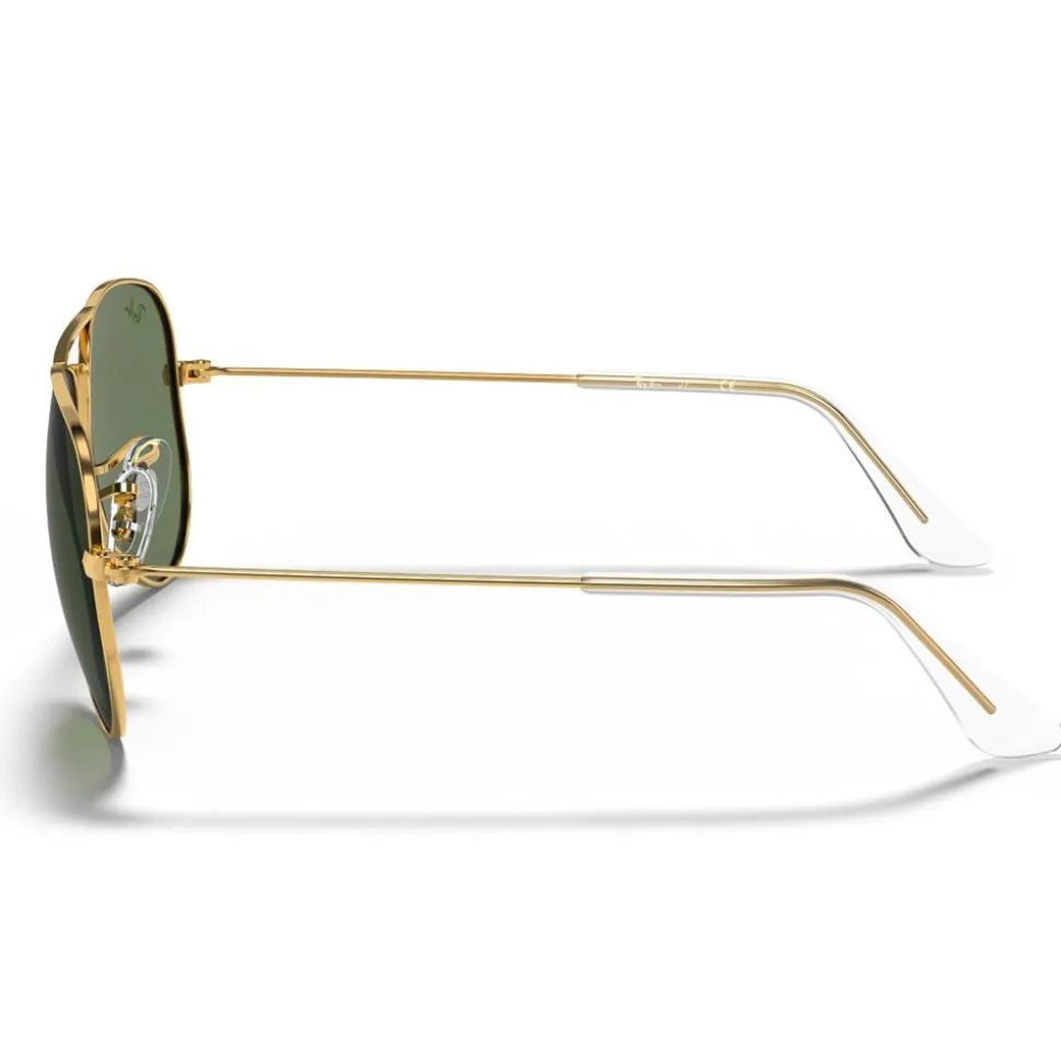 Lunettes de soleil Ray Ban Aviator Kids Polished Arista Gold Dark Green