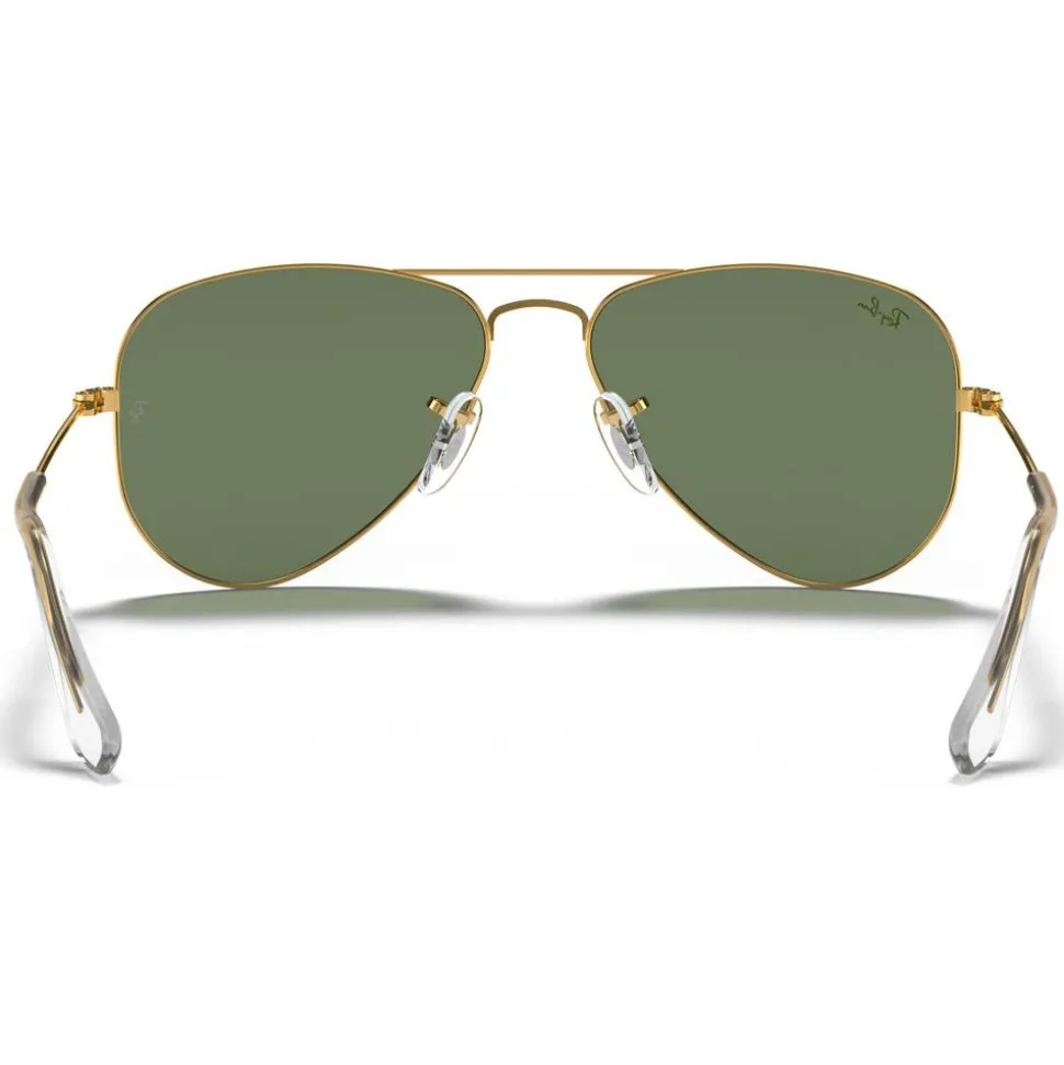 Lunettes de soleil Ray Ban Aviator Kids Polished Arista Gold Dark Green